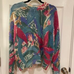 Sézane Ines Mohair Floral Sweater